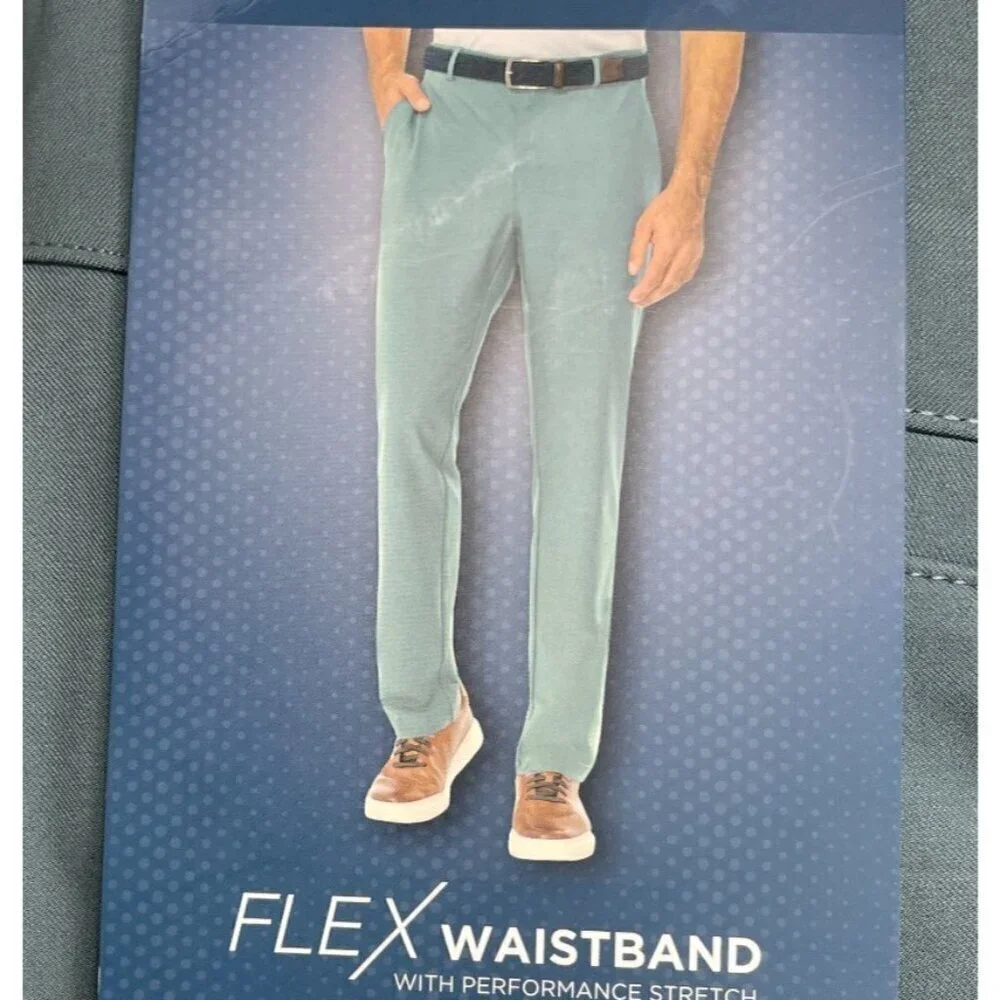 NEW Greg Norman Men's 32x34 Performance Tech Pant Flex Waistband Stretch
